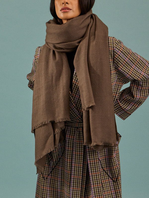 Denis Colomb - Kasumi Nomad Cashmere Scarf | One Size - Brown - ABASK