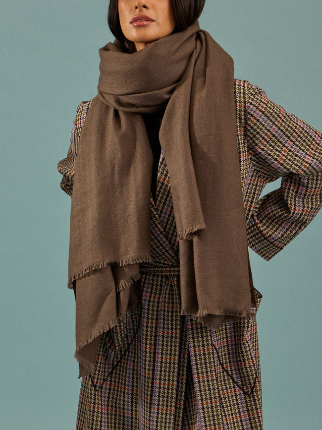 Denis Colomb - Kasumi Nomad Cashmere Scarf | One Size - Brown - ABASK