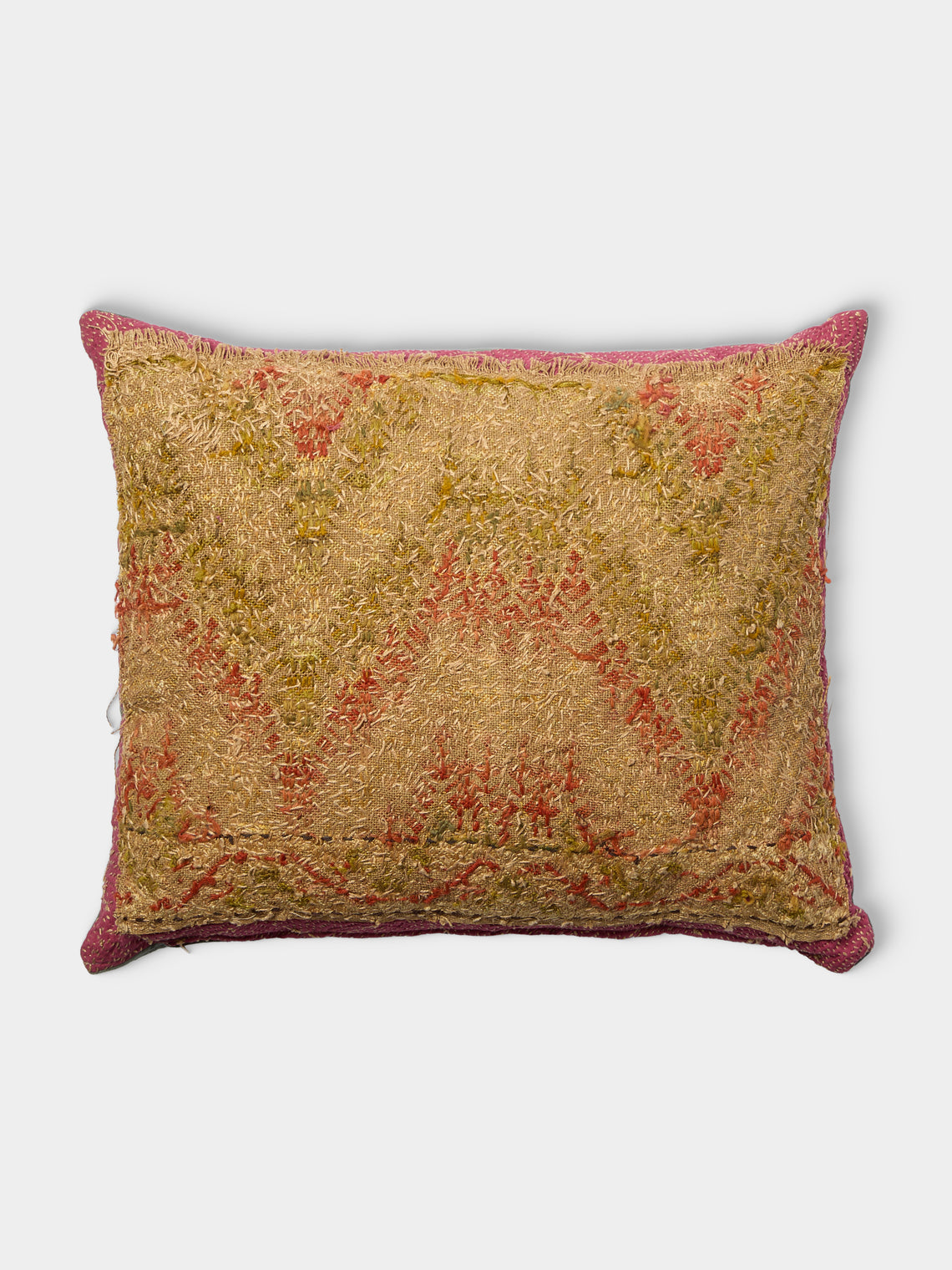 By Walid - 17th-Century Tapestry Damask Cushion (19.5in/50cm) - Multiple - ABASK - 