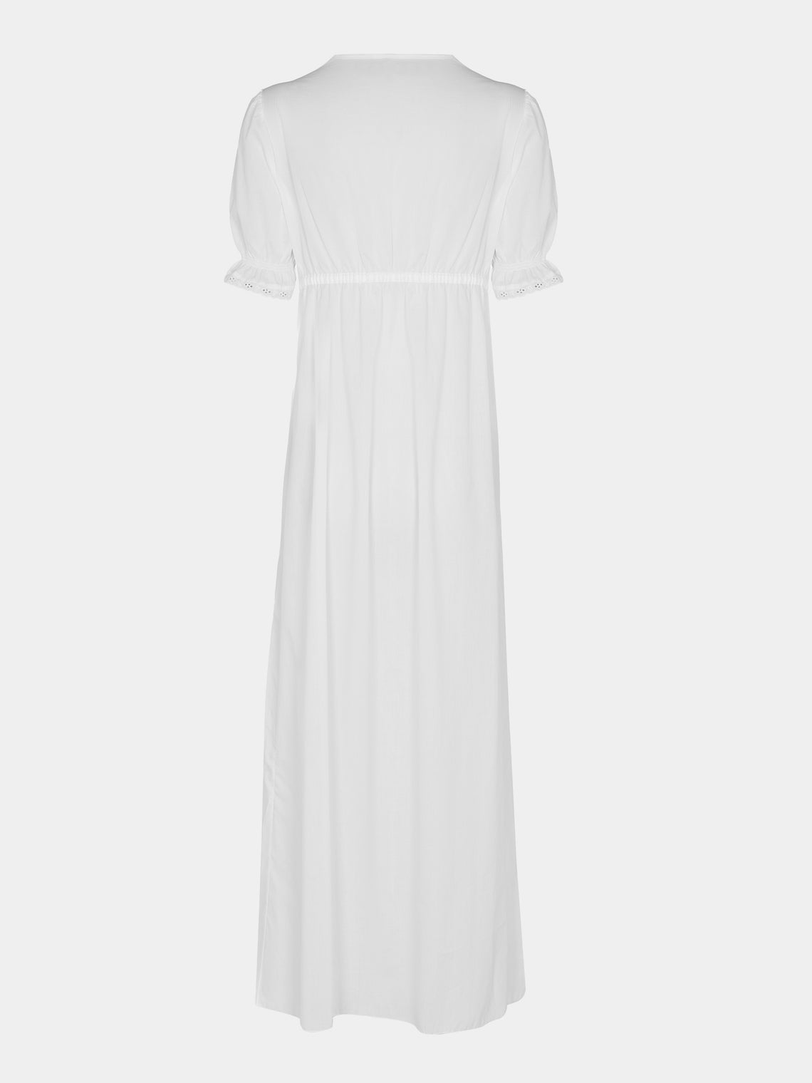 Loretta Caponi - Olga Embroidered Cotton Dress - White - ABASK
