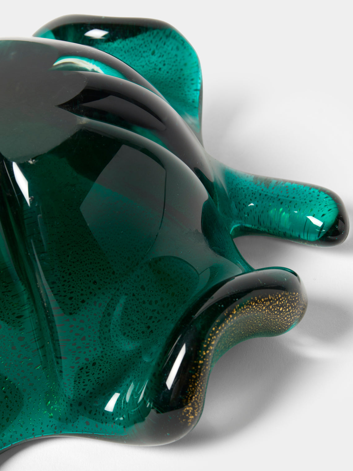 Antique and Vintage - Mid-Century Murano Glass Bowl - Green - ABASK