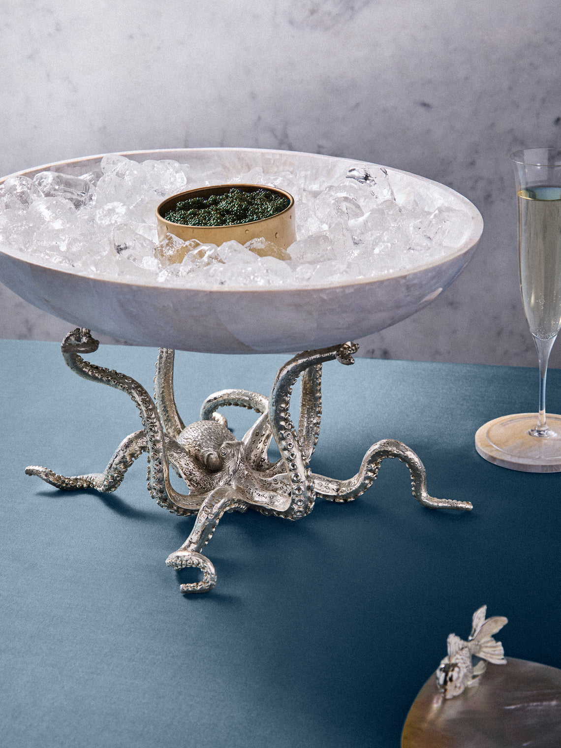 Objet Luxe - Octopus Silver-Plated and Shell Fruit Bowl - Silver - ABASK