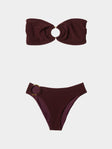 Sara Cristina - Weave Strapless Bikini - Burgundy - ABASK - 