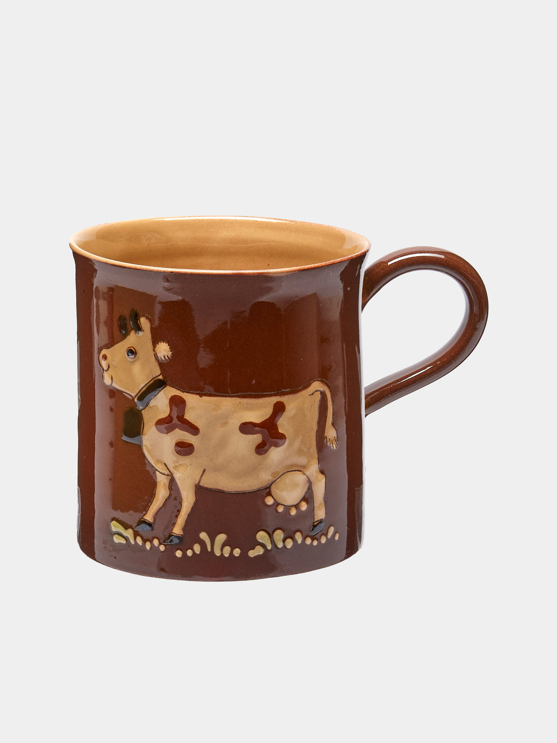 Poterie d’Évires - Animals Hand-Painted Ceramic Mugs (Set of 6) - Light brown - ABASK