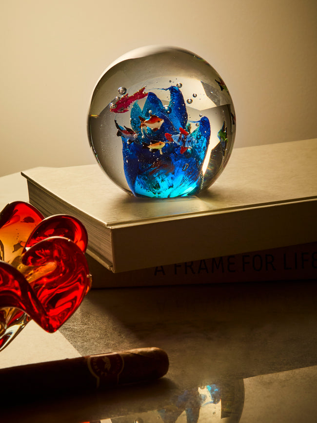 Antique and Vintage - Mid-Century Fish Murano Glass Paperweight - Multiple - ABASK