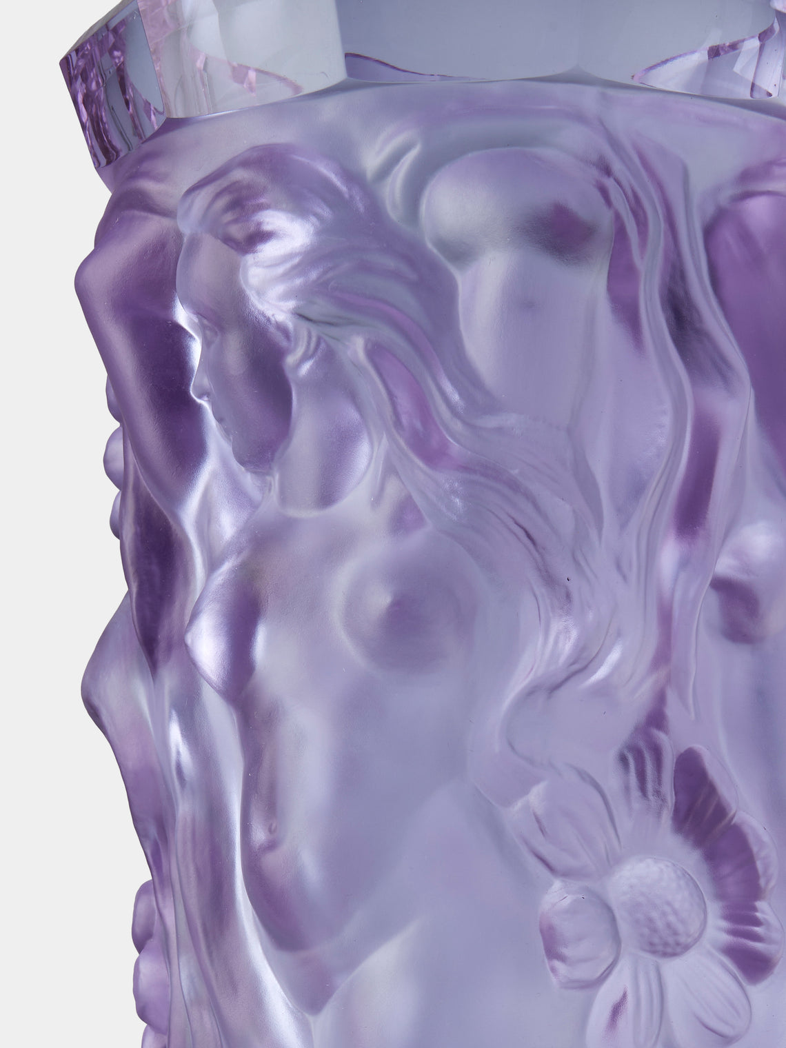 Akua Objects - Michael Hand-Blown Crystal Vase (14.5in/37cm) - Purple - ABASK