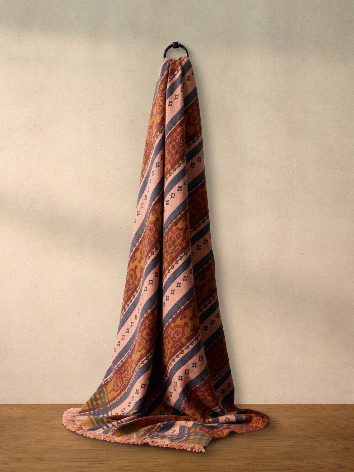 Saved NY - Cashmere Printed Throw (71in/1.8m) - Multiple - ABASK