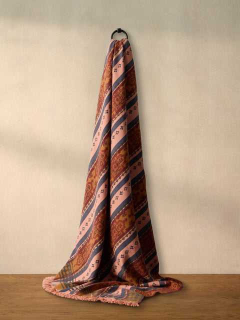 Saved NY - Cashmere Printed Throw (71in/1.8m) - Multiple - ABASK