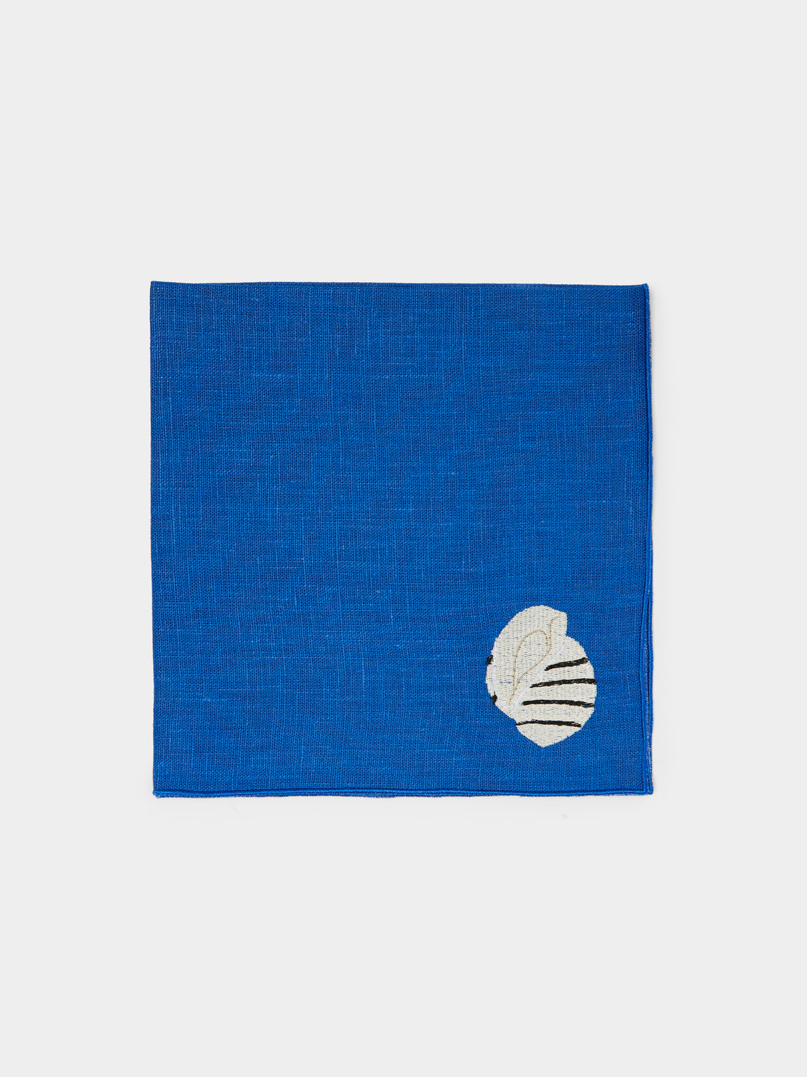 La Gallina Matta - Shells Embroidered Linen Napkins (Set of 4) -  - ABASK