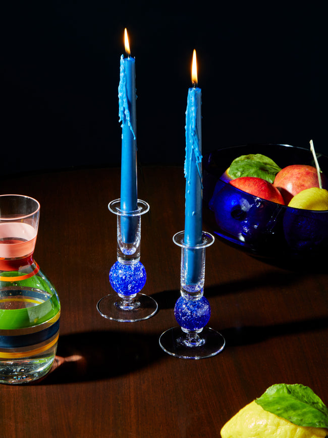 Stewart Hearn - Stellar Hand-Blown Glass Candlesticks (Set of 2) -  - ABASK