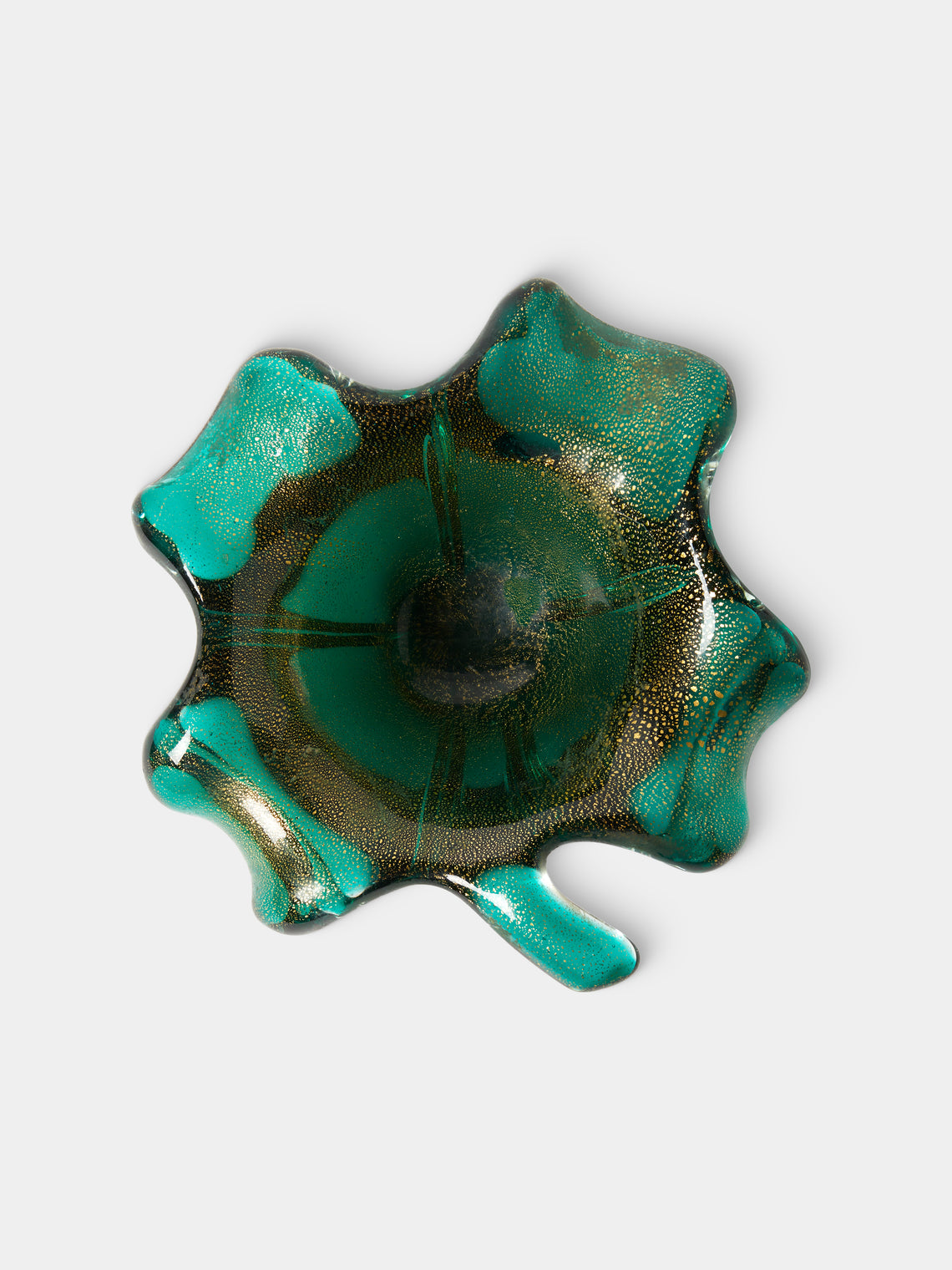 Antique and Vintage - Mid-Century Murano Glass Bowl - Green - ABASK