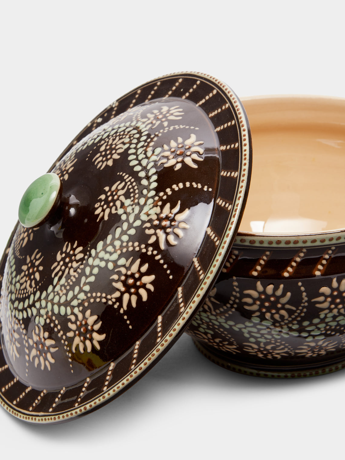 Poterie d’Évires - Flowers Hand-Painted Ceramic Lidded Tureen -  - ABASK