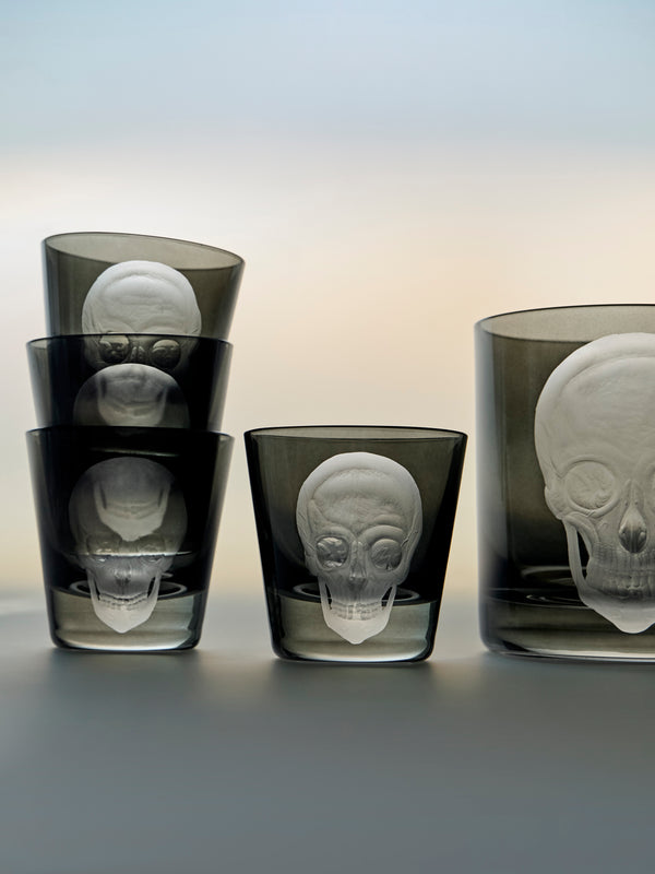 Artel - Cabinet of Curiosities Hand-Engraved Crystal Shot Glasses (Set of 4) - Green - ABASK