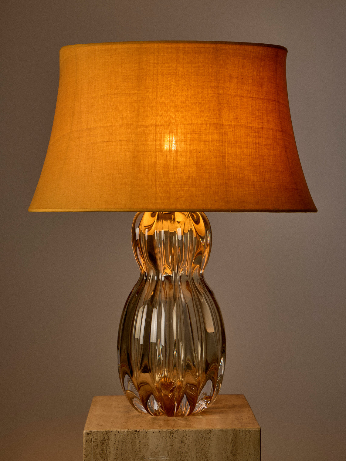 Yali Glass - Havana Hand-Blown Murano Glass Portable Table Lamp - Orange - ABASK