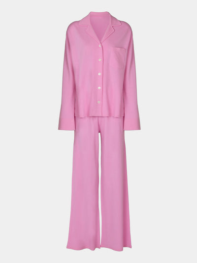 Arch4 - Dorchester Baby Goat Cashmere Pajama Set - Pink - ABASK - 