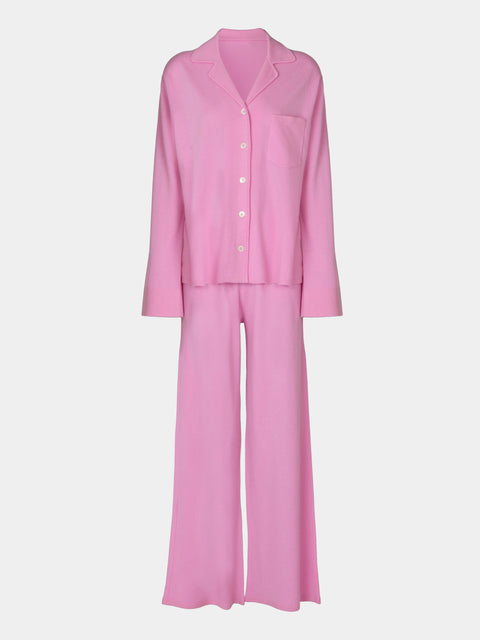 Arch4 - Dorchester Baby Goat Cashmere Pajama Set - Pink - ABASK - 