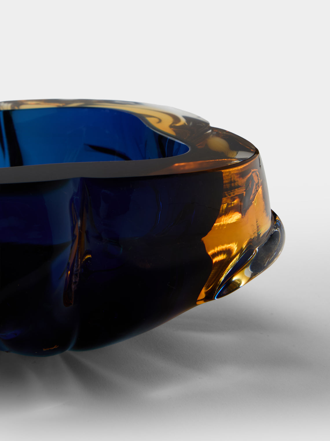 Antique and Vintage - 1970s Murano Glass Ashtray - Blue - ABASK