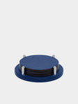 Giobagnara - David Leather Coasters (Set of 6) - Blue - ABASK - 