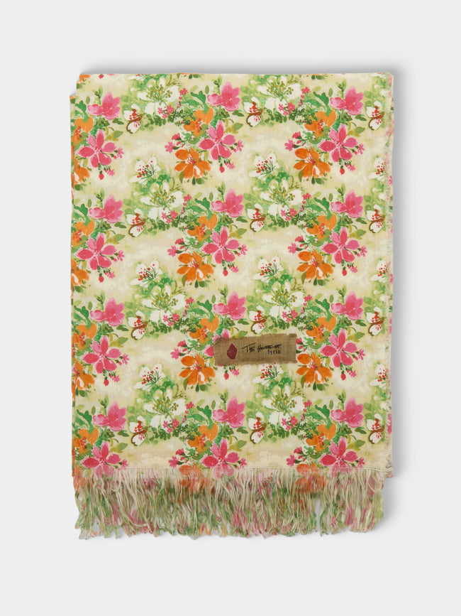 The House of Lyria - Floral Linen Rectangular Tablecloth (137.5in/3.5m) - Multiple - ABASK - 