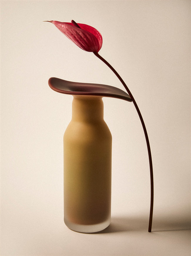 David Valner - Fungus Hand-Blown Glass Vase (17in/43cm) - Multiple - ABASK