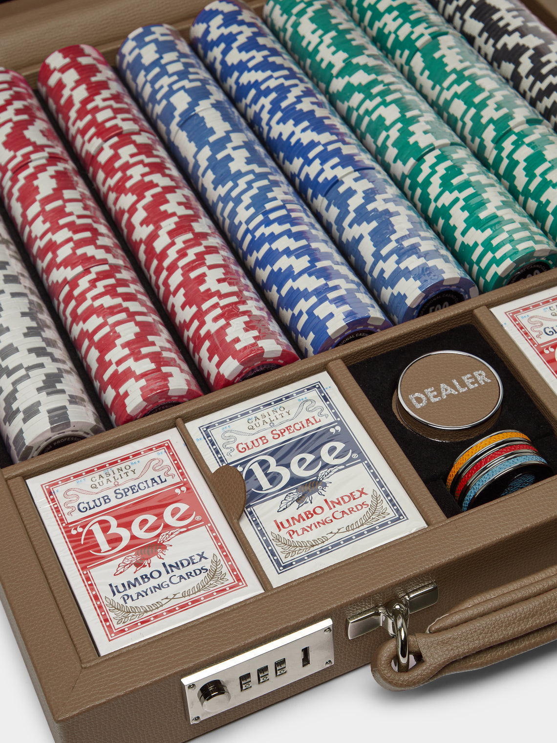 Geoffrey Parker - Leather Poker Set - Tan - ABASK