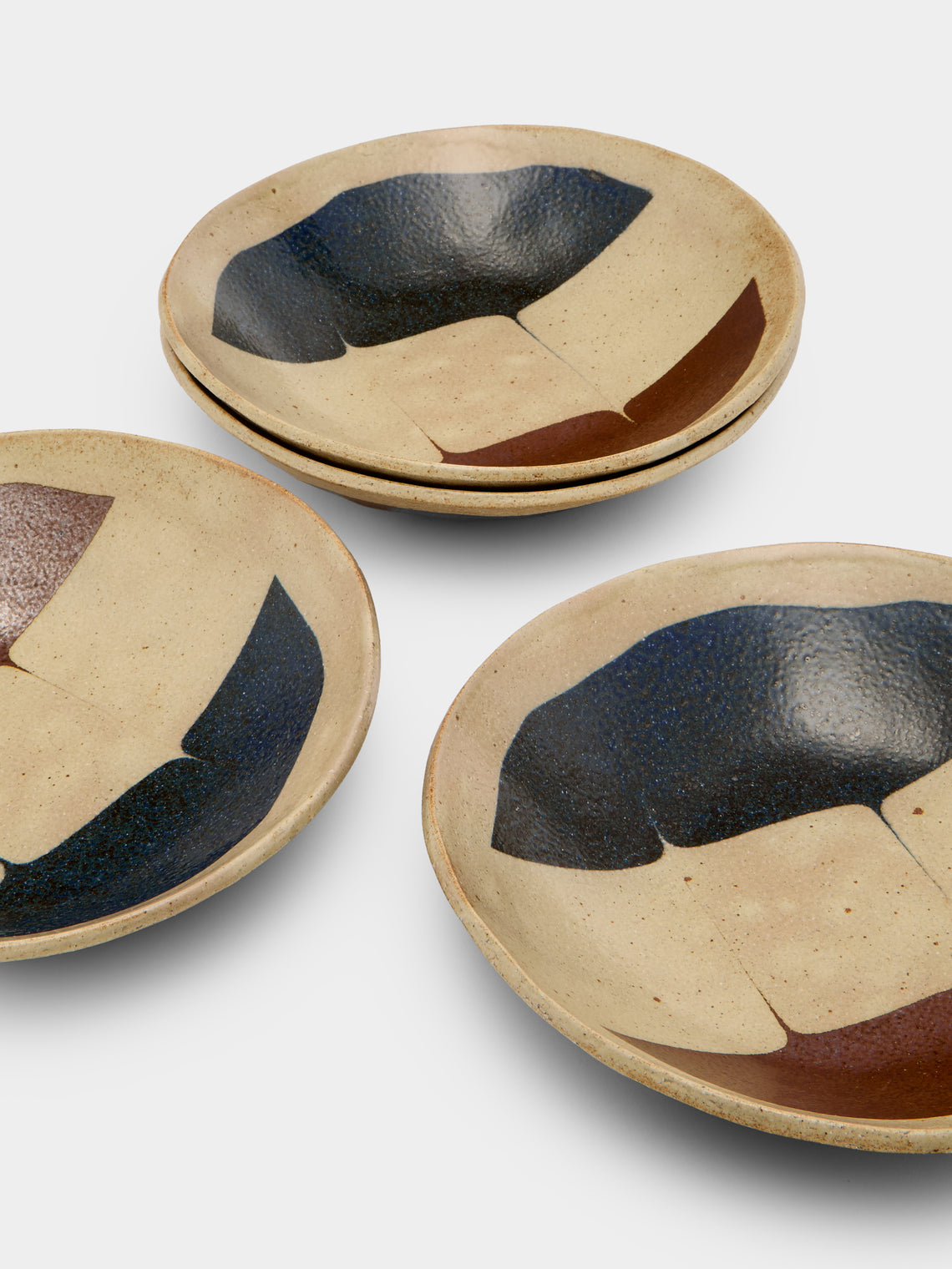 Makidani-gama - No. 2 Nerikomi Ceramic Plates – 10in/25cm (Set of 4) - Multiple - ABASK