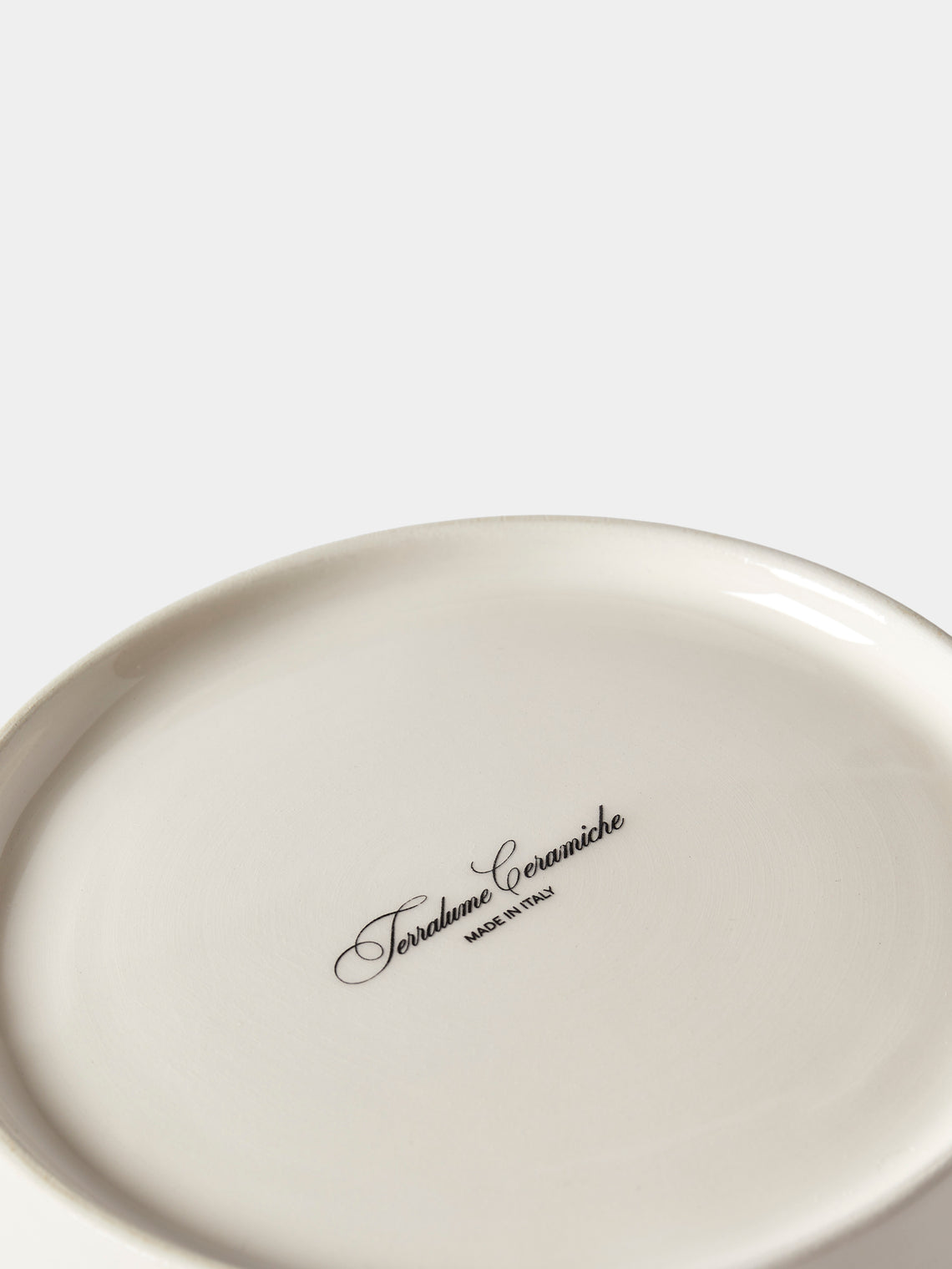 Tessalume Ceramiche - Wicker Hand-Painted Ceramic Small Salad Bowl - White - ABASK