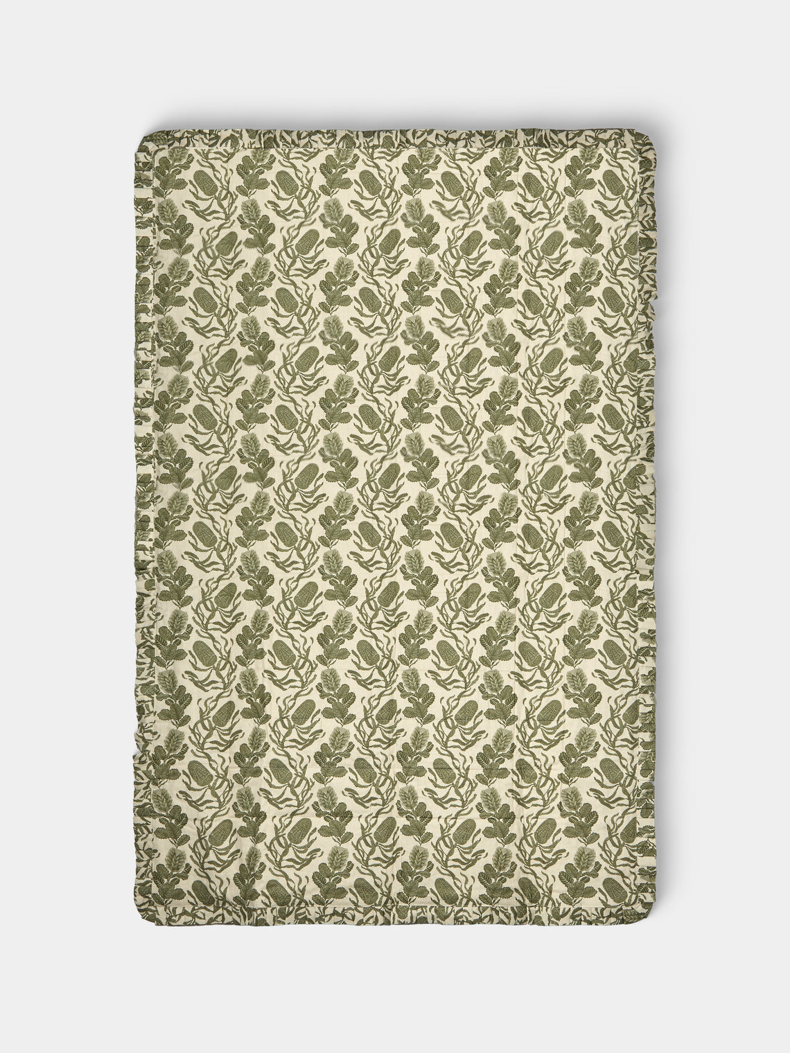 Volga Linen - Cape Botanical Linen Quilt (79in/2m) - Multiple - ABASK - 