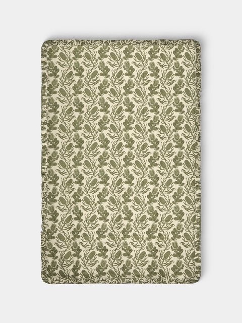 Volga Linen - Cape Botanical Linen Quilt (79in/2m) - Multiple - ABASK - 