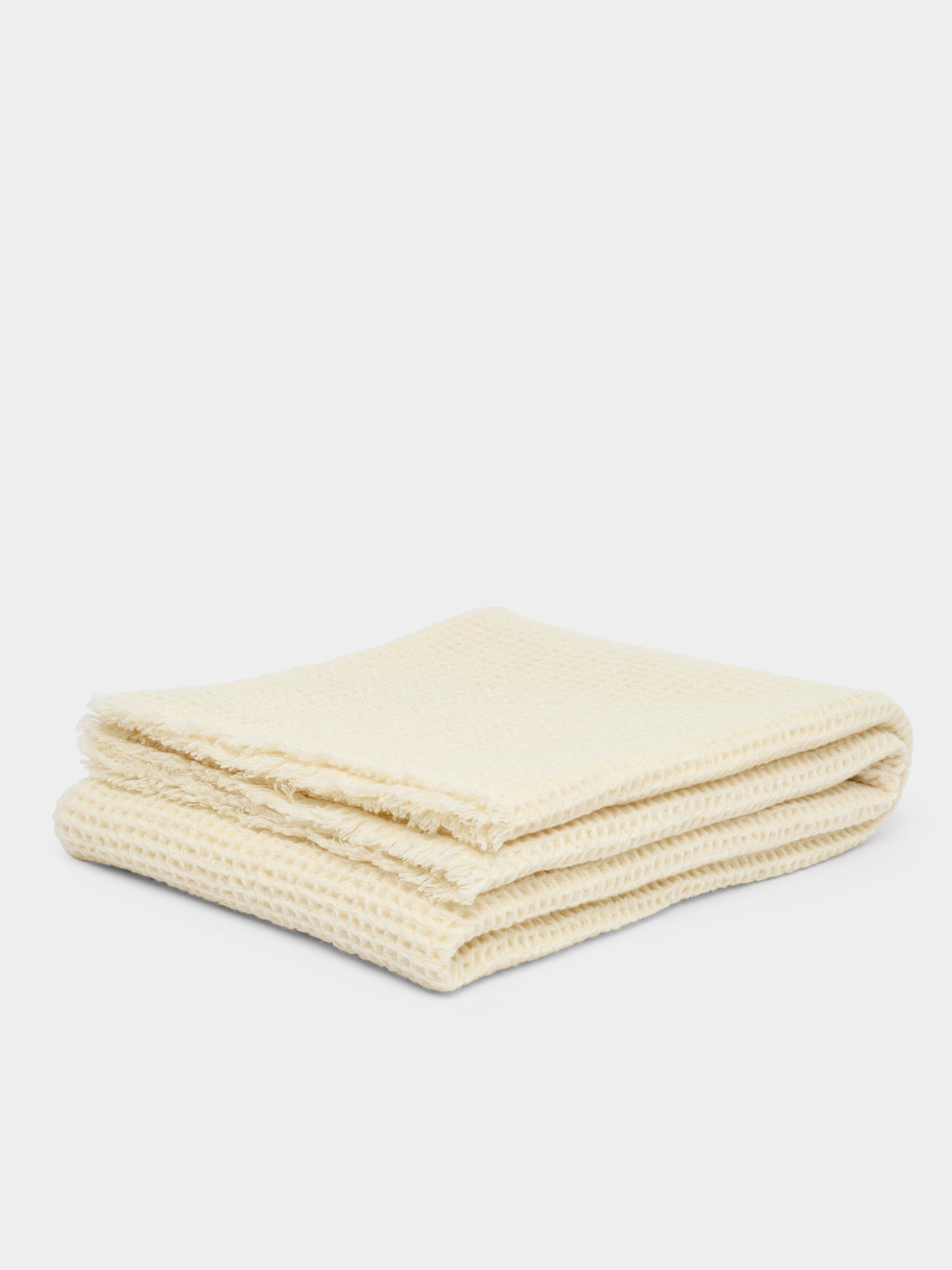 Alonpi - Sasha Cashmere Blanket (72in/1.8m) - White - ABASK