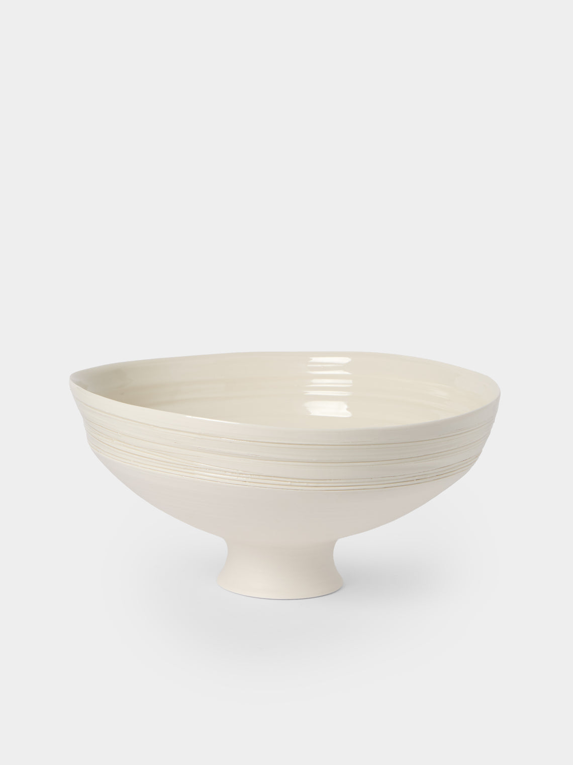 Johanne Coker - No. 2 Hand-Thrown Porcelain Bowl - White - ABASK - 