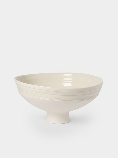Johanne Coker - No. 2 Hand-Thrown Porcelain Bowl - White - ABASK - 
