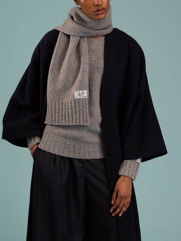 B.B. Wallace - Fischer Cashmere Scarf (63in/1.6m) - Gray - ABASK