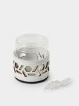 RUDI - Fiordaliso Glass and Leather Sugar Bowl with Spoon - White - ABASK - 