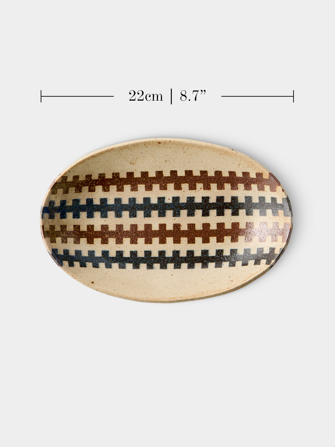 Makidani-gama - No. 1 Nerikomi Ceramic Medium Oval Bowls (Set of 4) - Multiple - ABASK