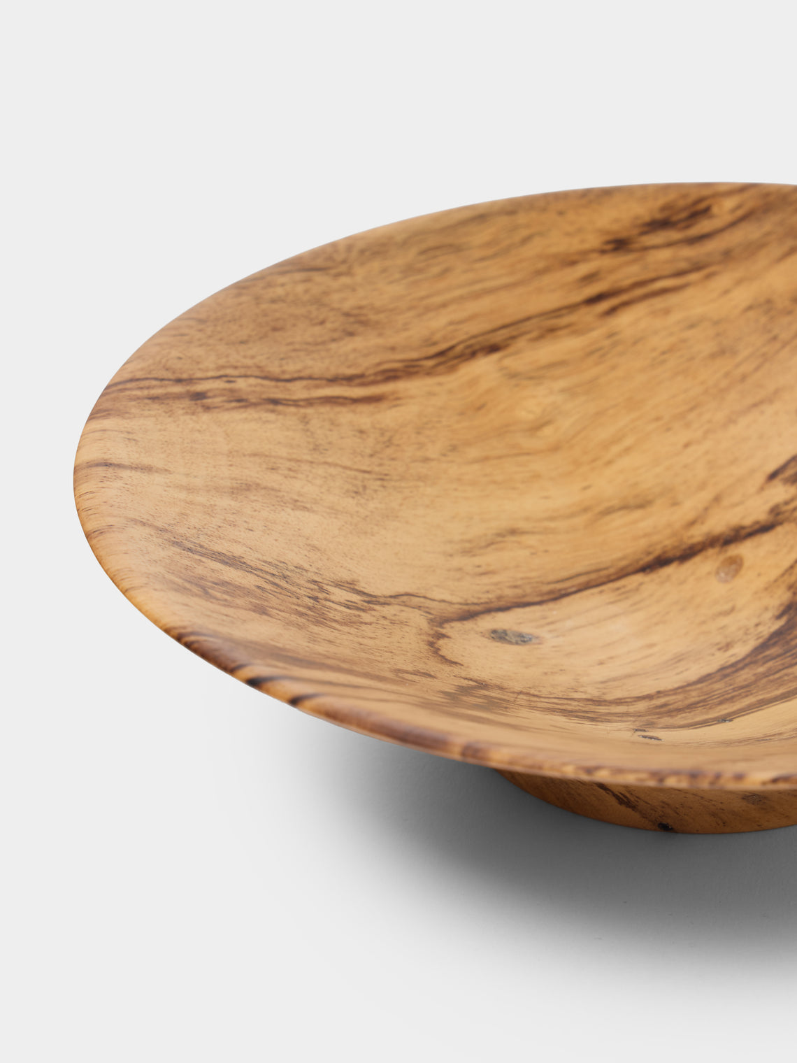 Thursday Furniture - Hand-Turned Black Persimmon Footed Bowl - Natural - ABASK
