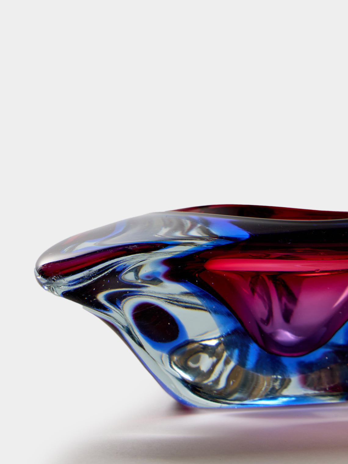 Antique and Vintage - Mid-Century Murano Glass Ashtray - Purple - ABASK