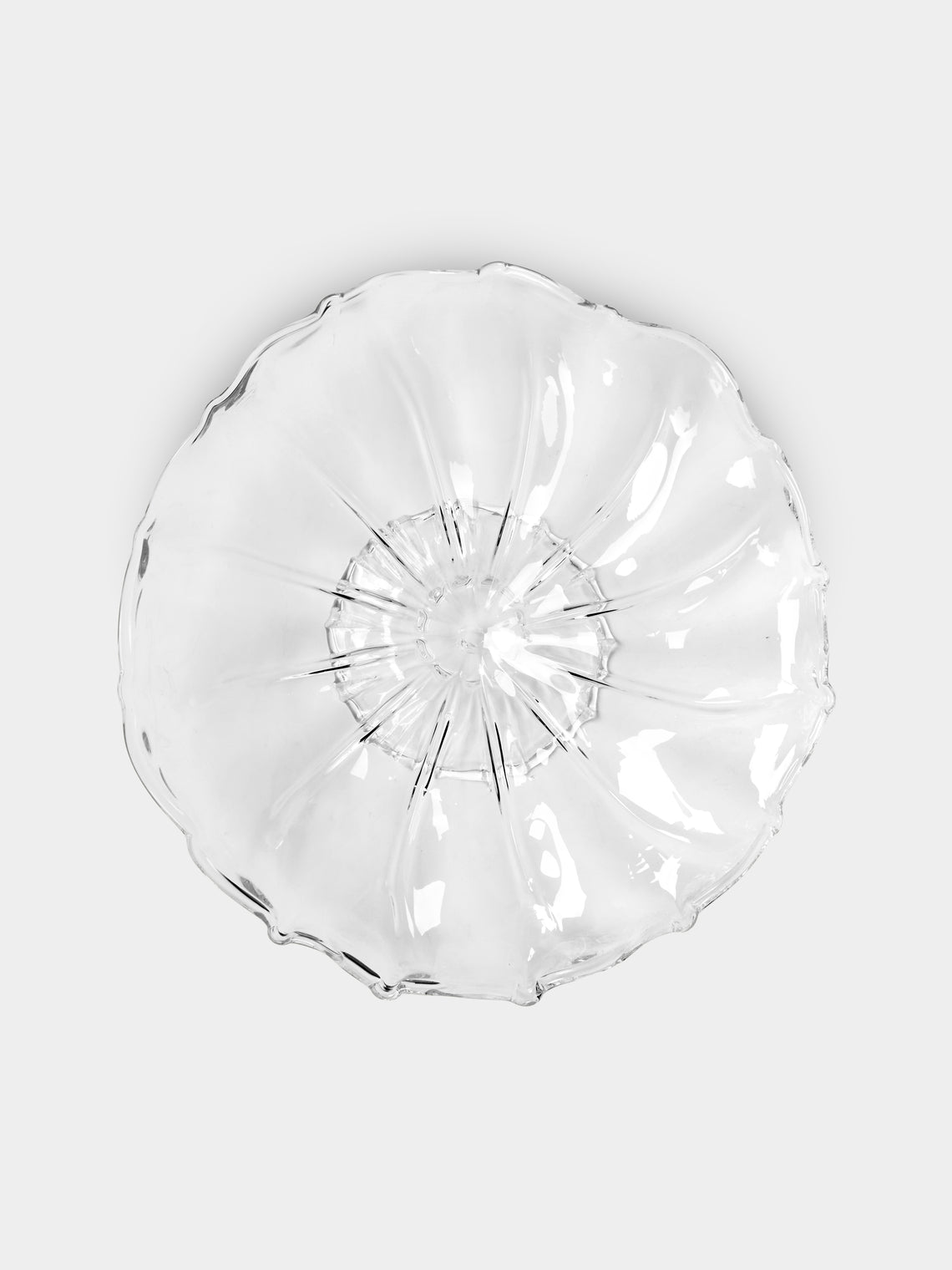 Hand-Blown Crystal Large Fruit Bowl