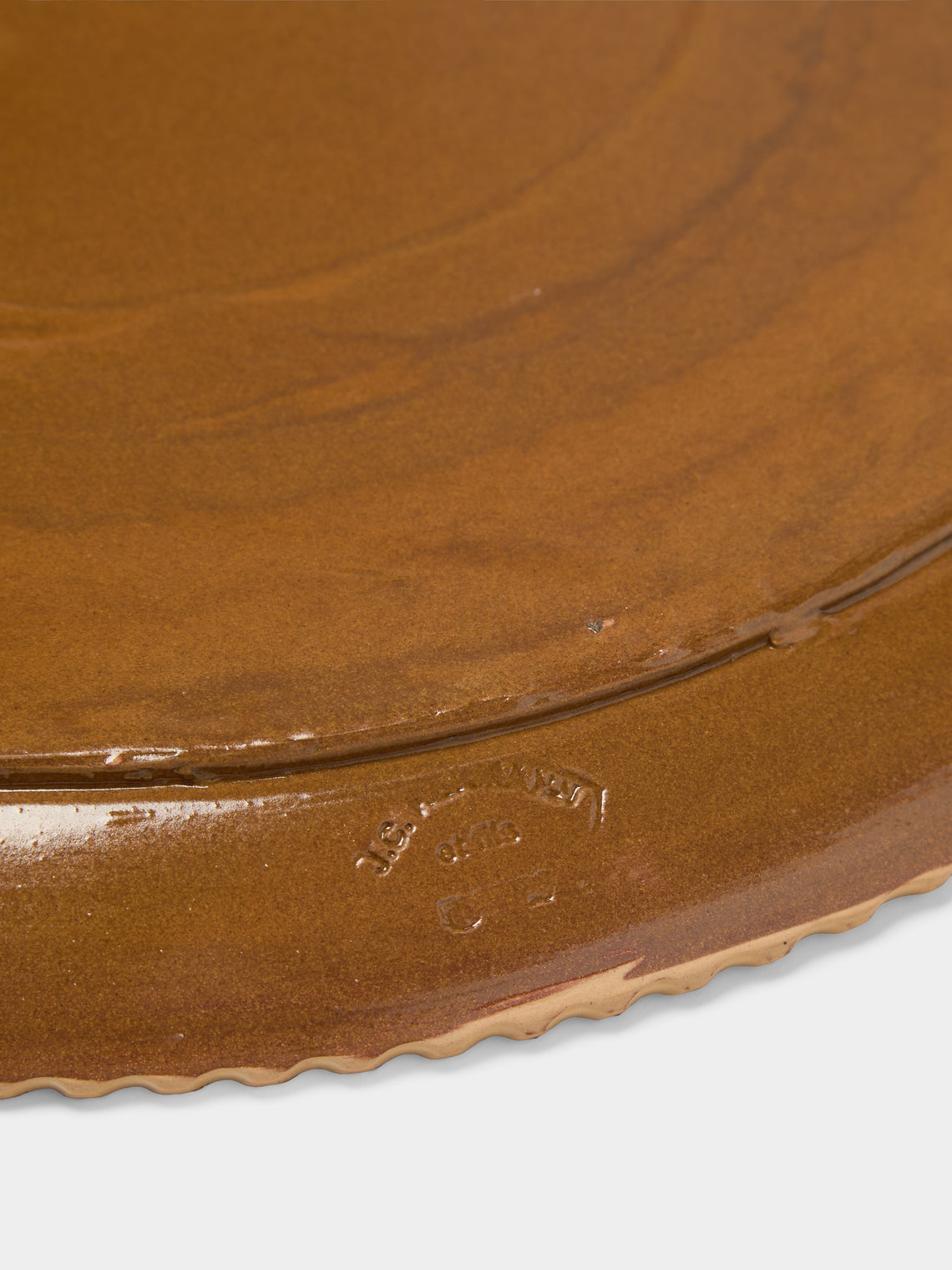 Poterie d’Évires - Flowers Hand-Painted Ceramic Giant Platter - Cream - ABASK