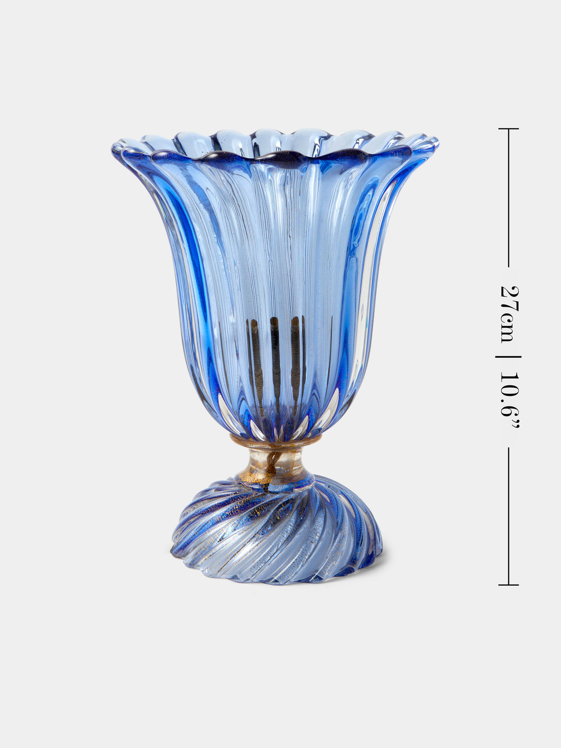 Antique and Vintage - 1960s Barovier Murano Glass Table Lamp - Blue - ABASK