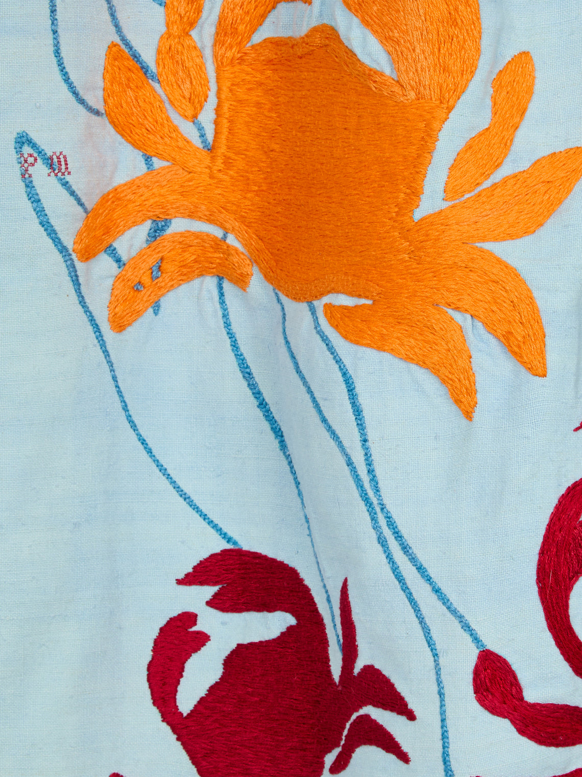 Kilometre Paris - The Sea Embroidered Linen Dress | One Size -  - ABASK