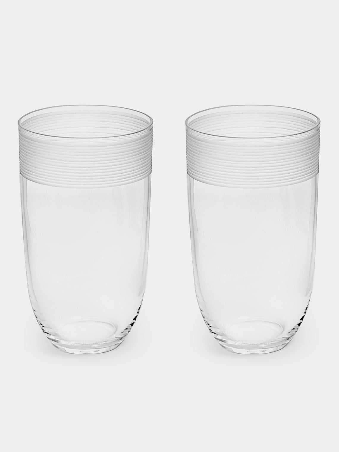 Carlo Moretti - Fili Molati Hand-Blown Murano Wine Glasses (Set of 2) - Clear - ABASK 