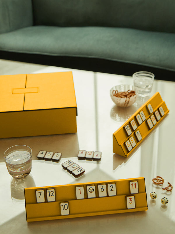 Giobagnara - Leather Rummikub Set - Yellow - ABASK