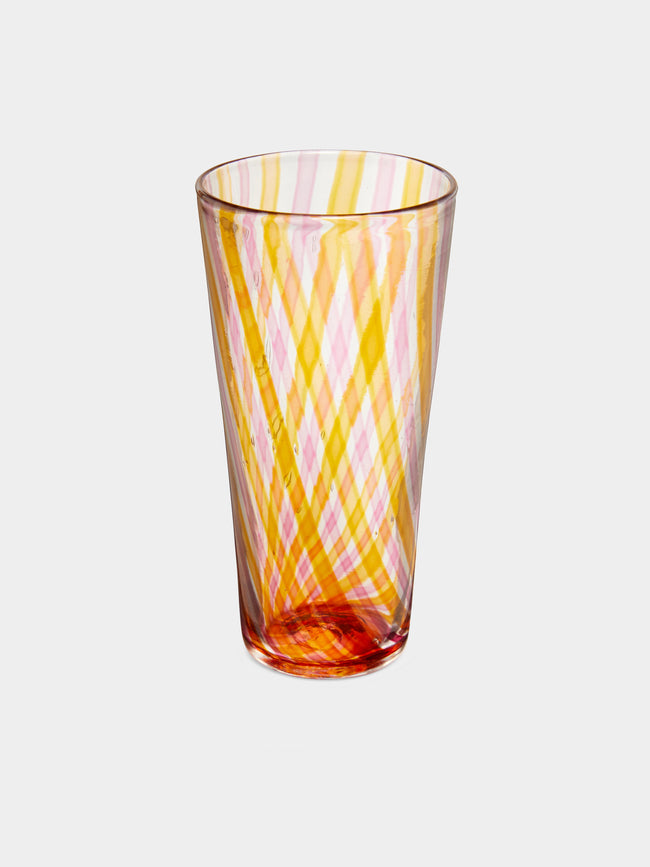 Emsie Sharp - Hand-Blown Glass Striped Highball -  - ABASK - 