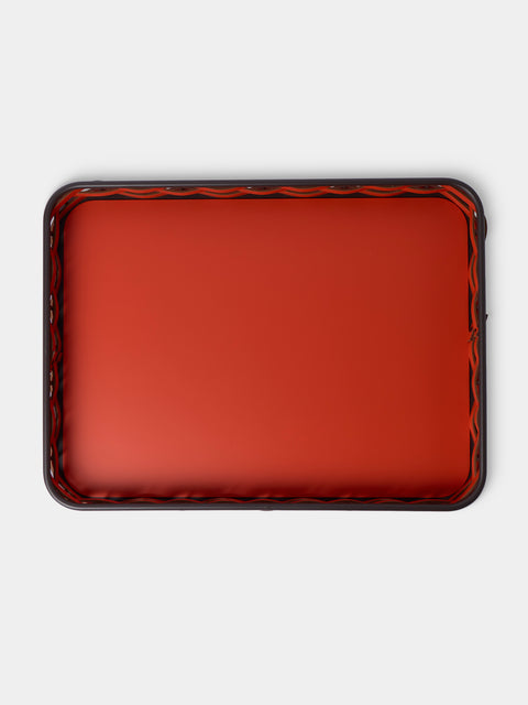 RUDI - Nassa Leather Tray (24in/60.5cm) - Red - ABASK - 