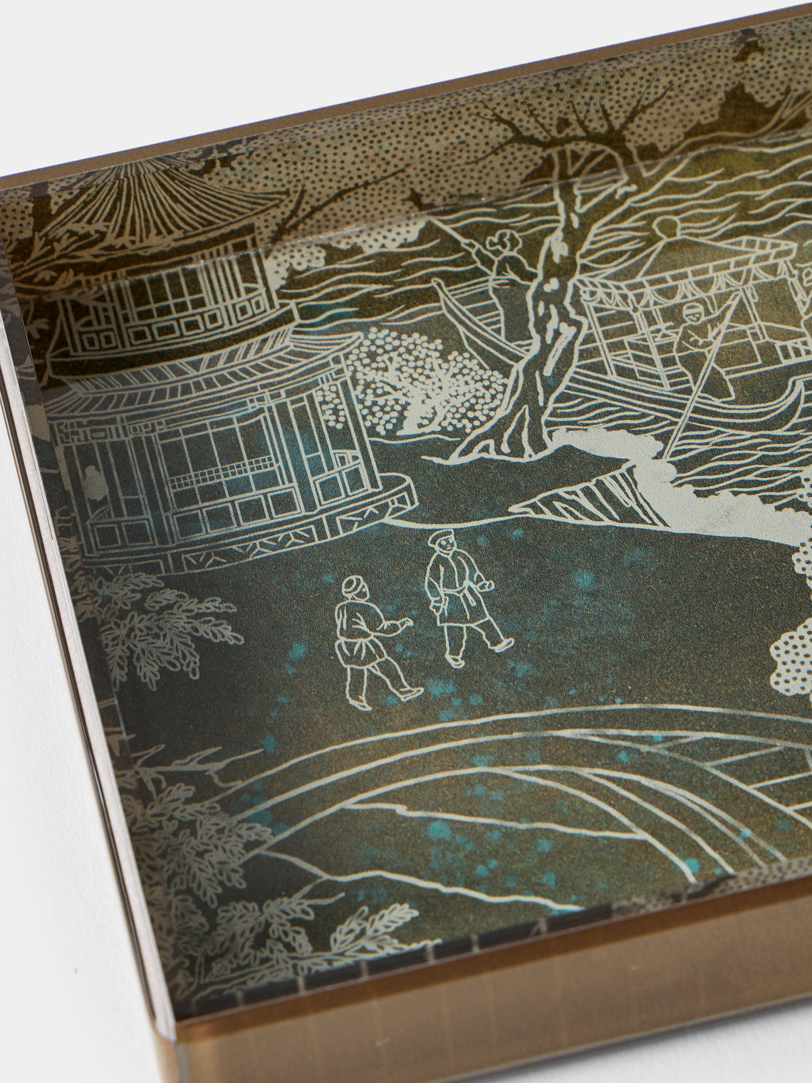 Droulers - Tiny Tale Plexiglass Tray (8in/20.5cm) - Gold - ABASK