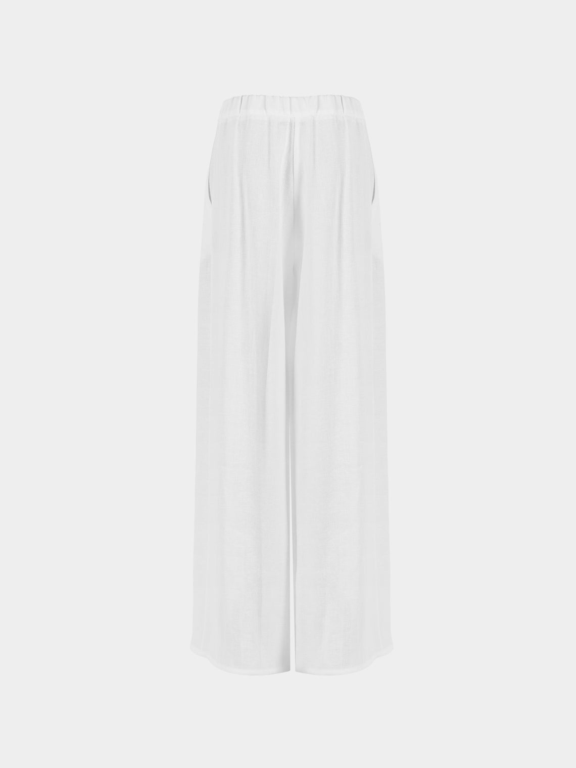 Dusan - Full Linen Trousers | Size: S - White - ABASK