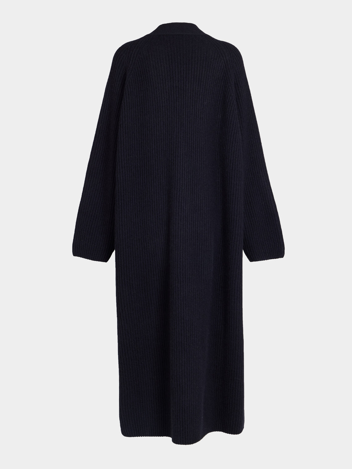 Dusan - Ribbed Wool Long Cardigan | One Size - Navy - ABASK