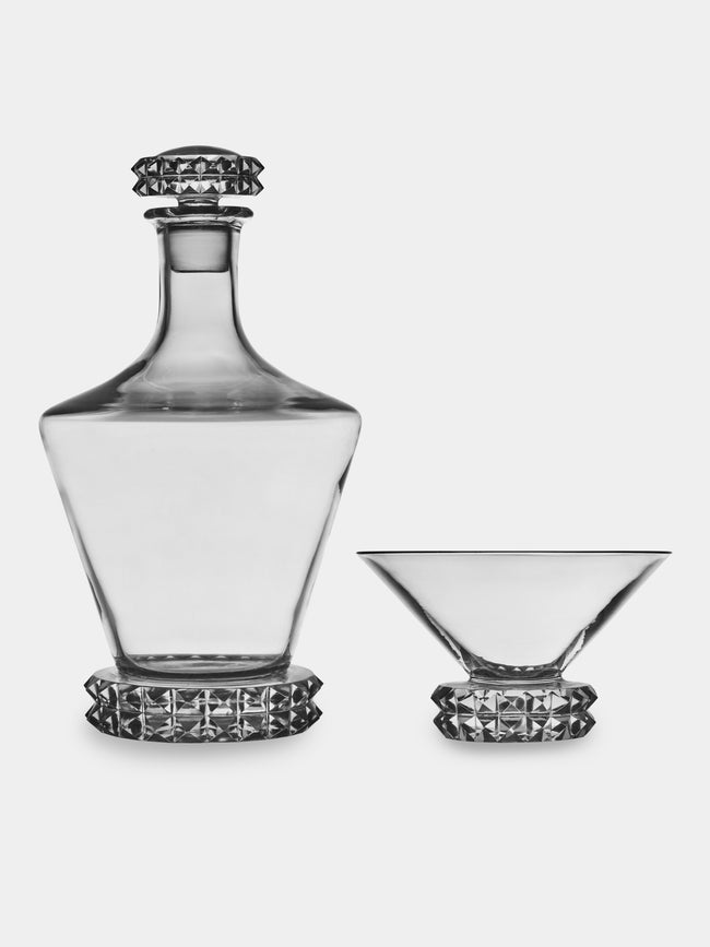 Antique and Vintage - 20th-Century Saint Louis Crystal Carafe with Coupes (Set of 11) - Clear - ABASK - 