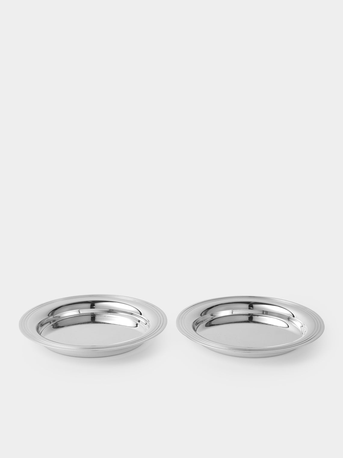 Antique and Vintage - 1955 Ercuis Silver-Plated Bottle Coasters (Set of 2) - Silver - ABASK - 